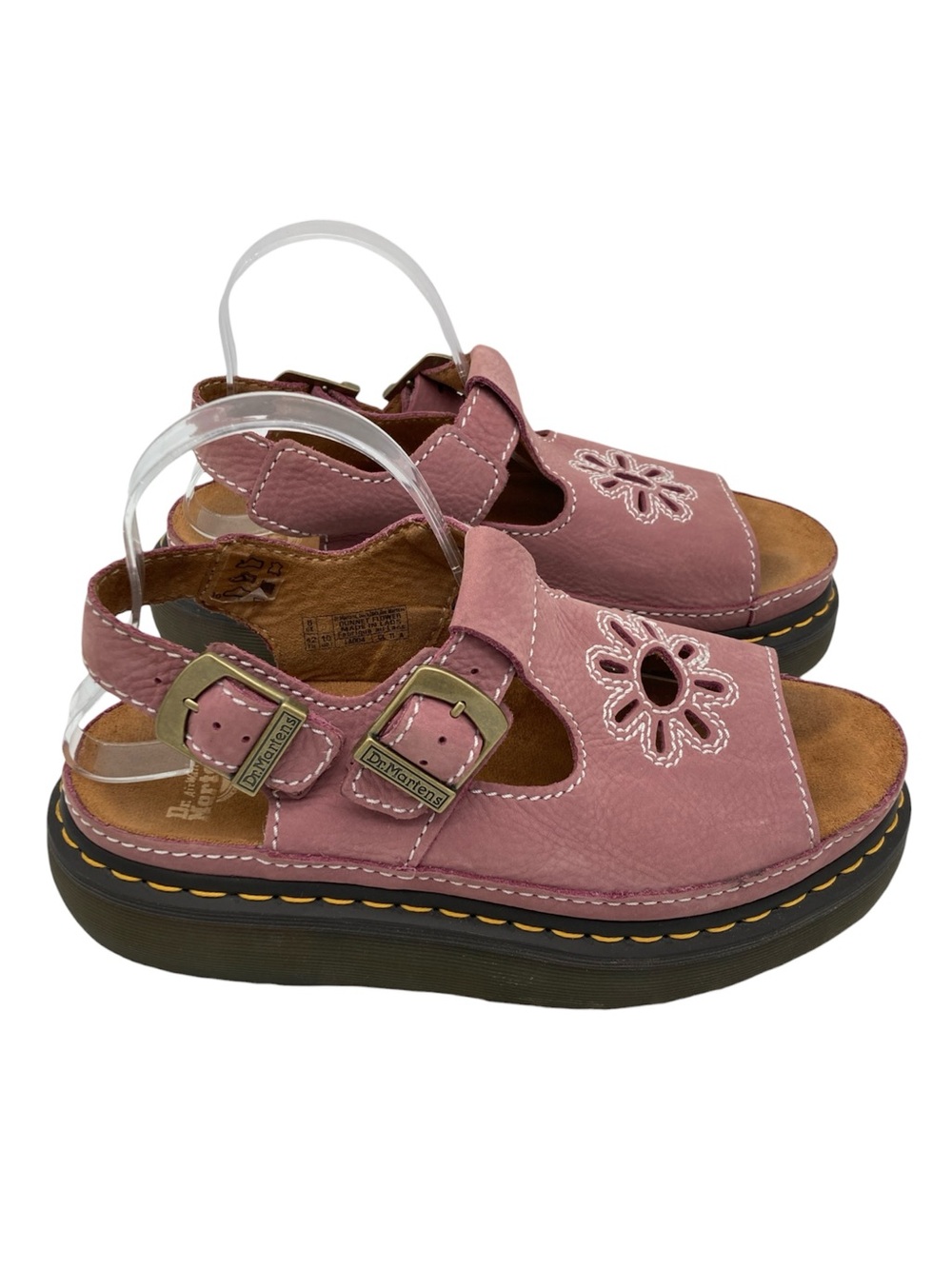 Dr. Martens Dunnet Flower Nubuck Leather Platform Sandals